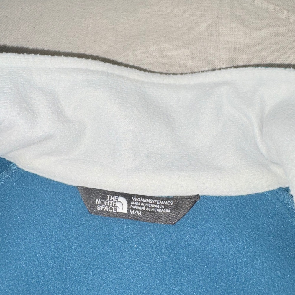 The North Face WindWall Softshell Jacket Womens Turquoise Blue Full Zip Fleece L - Picture 3 of 9